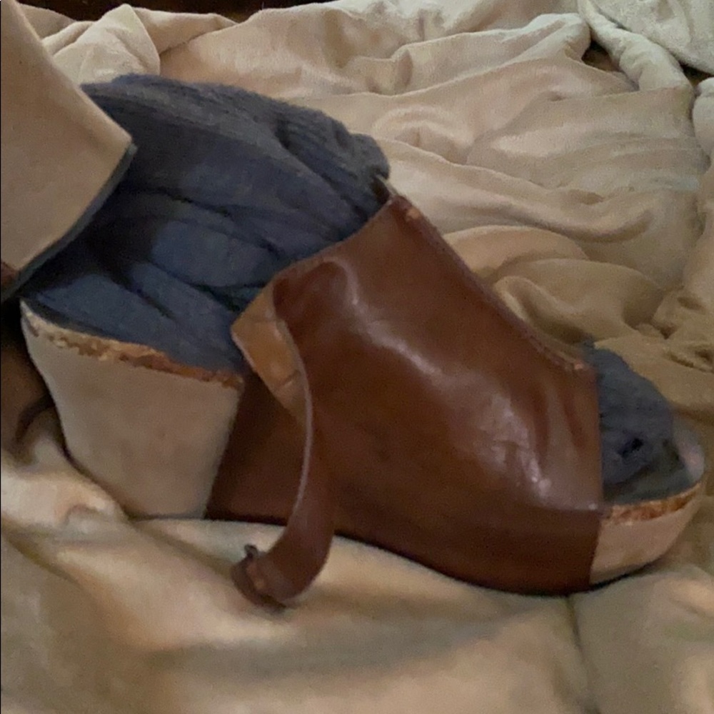 Platform Wedge sling backs